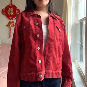 Scarlet Red Corduroy Jacket
